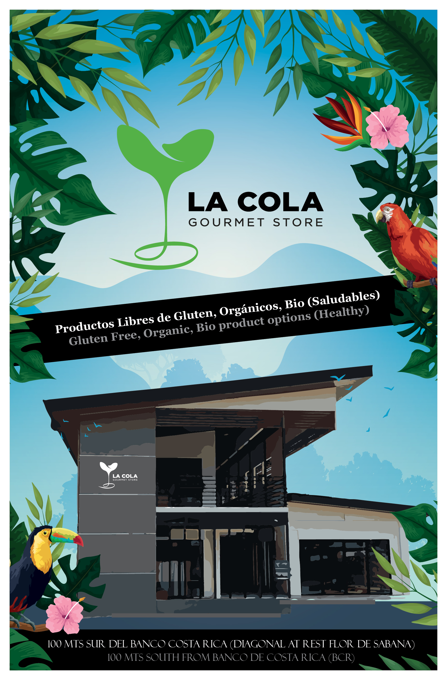La Cola Gourmet Store located in Osa de Uvita, Puentarenas across from the Rest Flor de Sabana